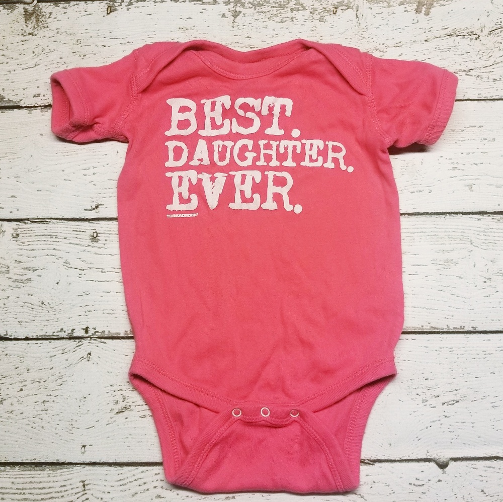 Pink Best Daughter Ever Onesie